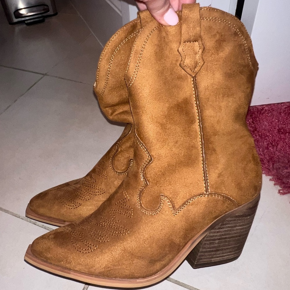 Tan Suede Ankle Boots